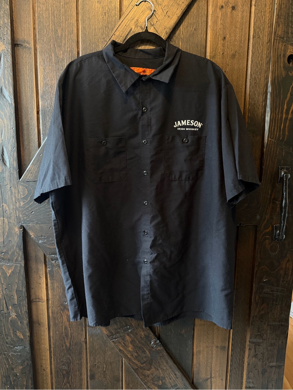 Jameson Irish Whiskey Red Kap 3XL Black Work Shirt Button Up